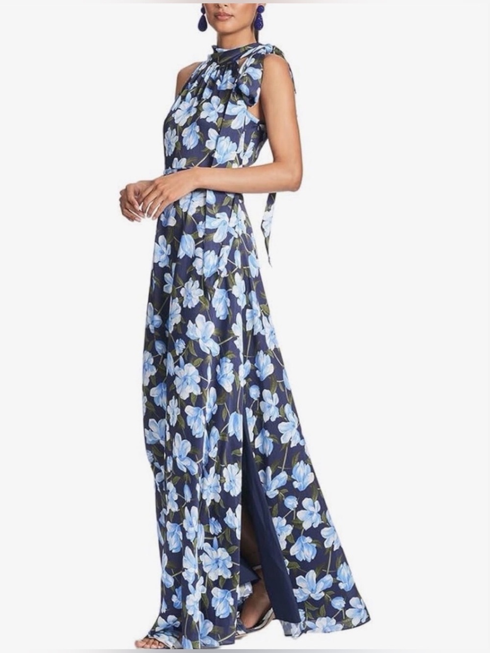 NEW Sachin & Babi Kayla Gown, Blue Floral Garden Nature Flower Dress | size 0